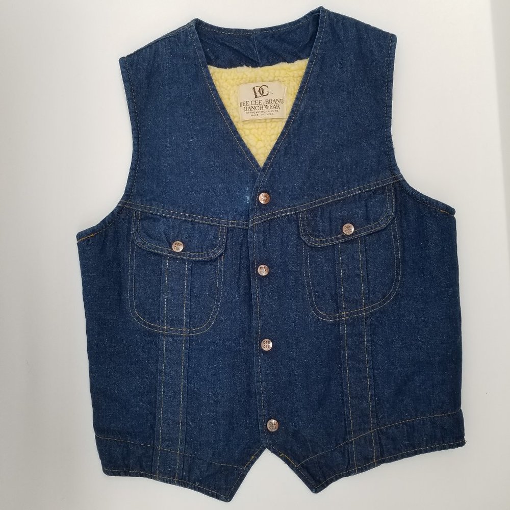 Vintage Dee Cee | Denim Faux Sherpa Snap  - M